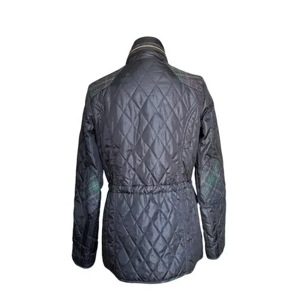 Sam Edelman Women's Lexi Quilted Jacket with Plaid Trim- Size Small - Picture 4 of 16